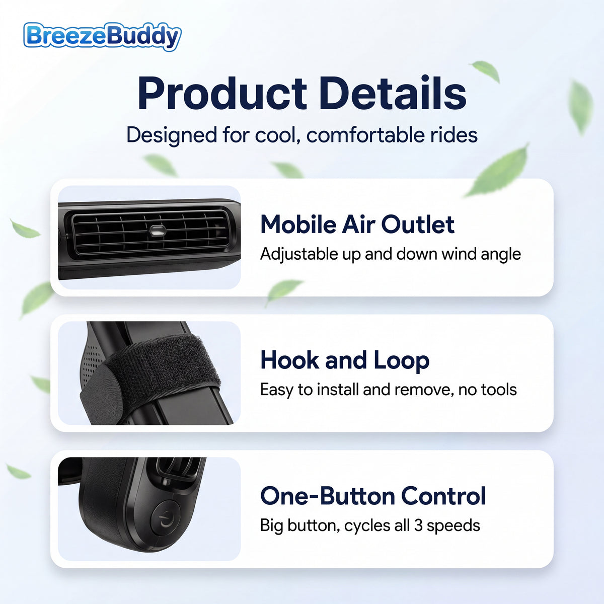 BreezeBuddy™ 2.0 Head-rest Fan